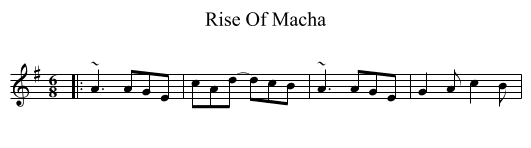 Rise Of Macha - staff notation