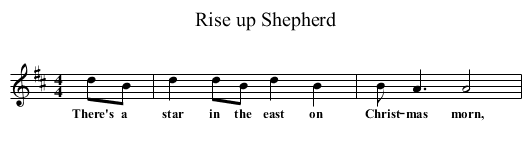 Rise up Shepherd - staff notation