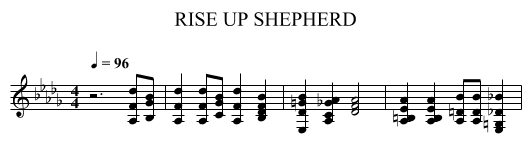 RISE UP SHEPHERD - staff notation