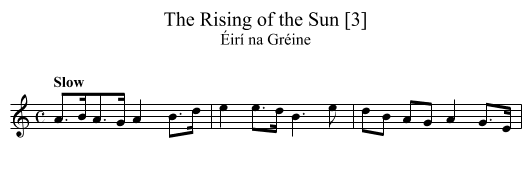Rising of the Sun [3], The - staff notation