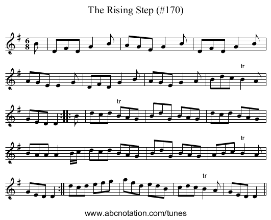 Rising Step (#170), The - staff notation