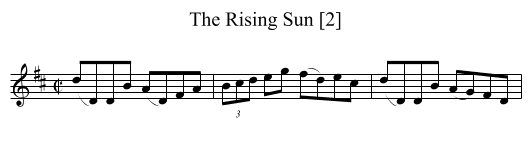 Rising Sun [2], The - staff notation