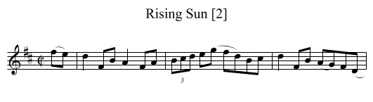 Rising Sun [2] - staff notation
