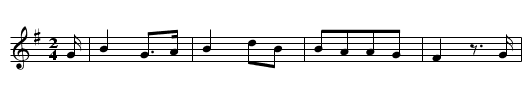 Ritter und Magd - staff notation