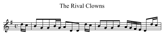 Rival Clowns, The - staff notation