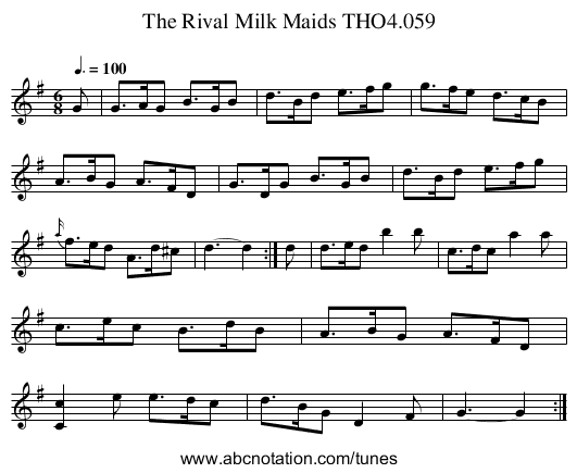 Rival Milk Maids THO4.059, The - staff notation
