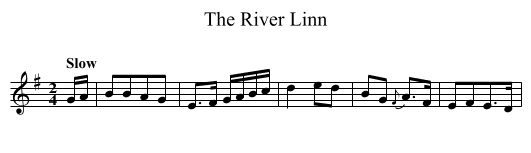 River Linn, The - staff notation