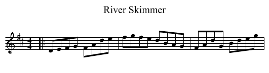 River Skimmer - staff notation