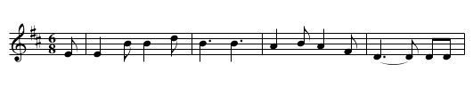 Road to Clady, The - staff notation