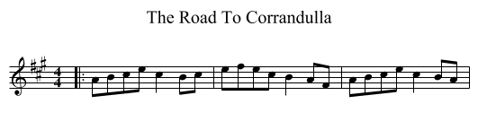 Road To Corrandulla, The  - staff notation