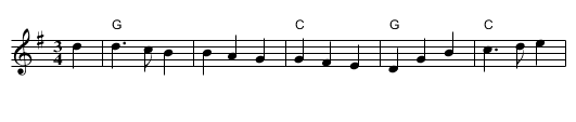 Road to Dundee - staff notation