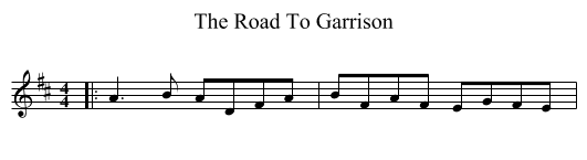 Road To Garrison, The  - staff notation