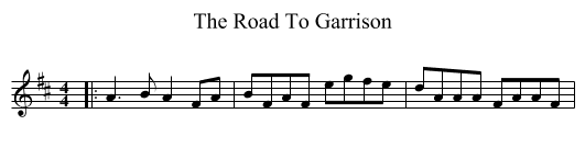 Road To Garrison, The  - staff notation