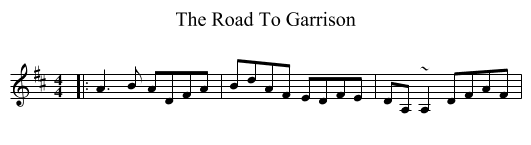 Road To Garrison, The  - staff notation