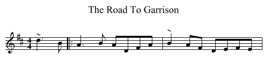 Road To Garrison, The  - staff notation
