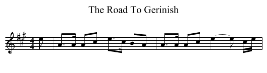 Road To Gerinish, The  - staff notation