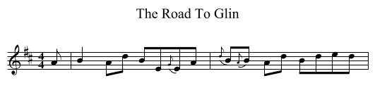 Road To Glin, The  - staff notation