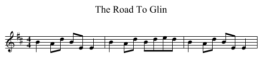 Road To Glin, The  - staff notation