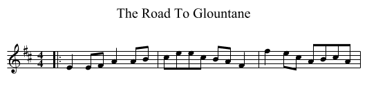 Road To Glountane, The  - staff notation