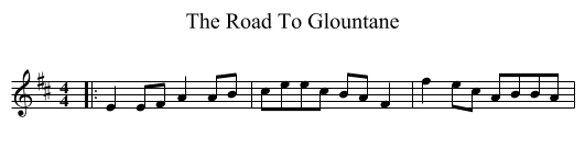 Road To Glountane, The  - staff notation