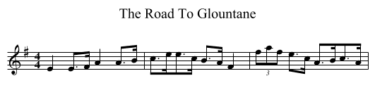 Road To Glountane, The  - staff notation
