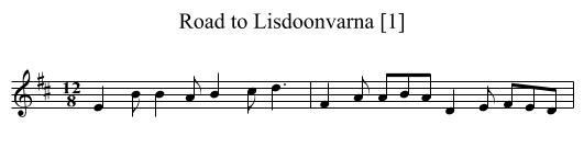 Road to Lisdoonvarna [1] - staff notation