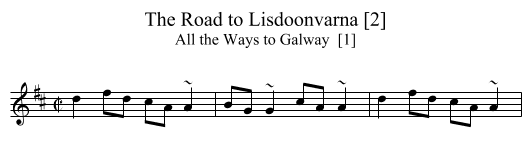 Road to Lisdoonvarna [2], The - staff notation