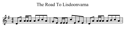 Road To Lisdoonvarna, The  - staff notation