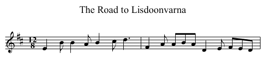 Road to Lisdoonvarna, The - staff notation