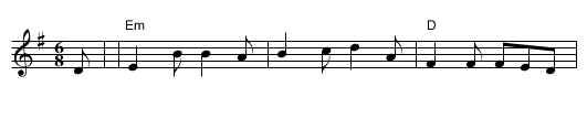 Road to Lisdoonvarna - staff notation