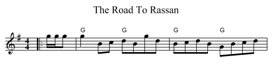 Road To Rassan, The  - staff notation