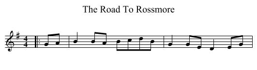 Road To Rossmore, The  - staff notation