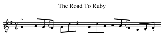 Road To Ruby, The  - staff notation