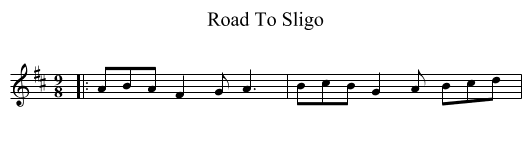 Road To Sligo - staff notation