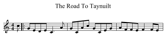 Road To Taynuilt, The  - staff notation
