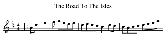 Road To The Isles, The  - staff notation