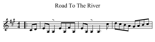 Road To The River - staff notation