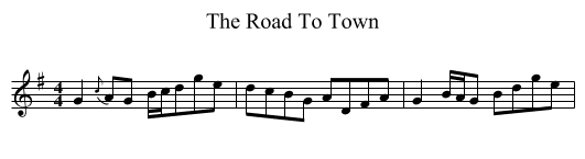Road To Town, The  - staff notation