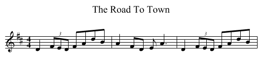 Road To Town, The  - staff notation