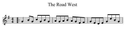 Road West, The  - staff notation