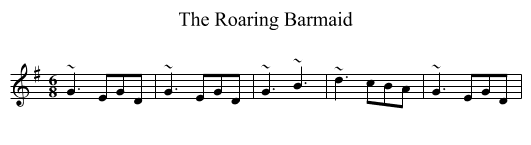 Roaring Barmaid, The  - staff notation