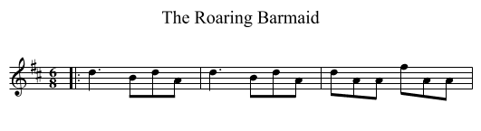 Roaring Barmaid, The  - staff notation