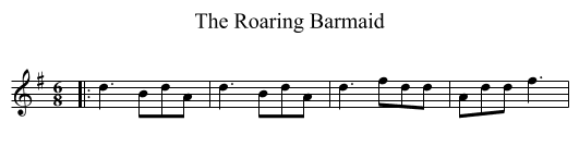 Roaring Barmaid, The  - staff notation