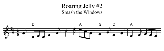 Roaring Jelly #2 - staff notation