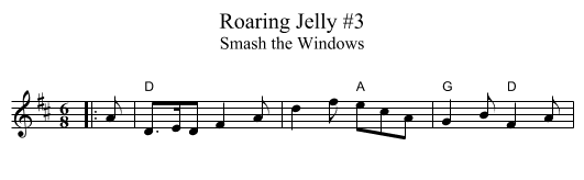 Roaring Jelly #3 - staff notation