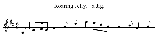 Roaring Jelly.   a Jig. - staff notation