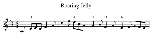 Roaring Jelly - staff notation