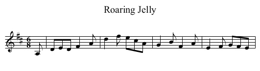 Roaring Jelly - staff notation