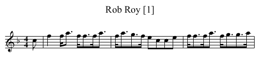 Rob Roy [1] - staff notation