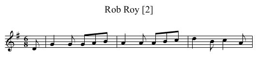 Rob Roy [2] - staff notation